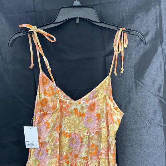 3/$24 SO top floral print lightweight tank spaghetti strap tie detail boho S jr - Picture 14 of 17